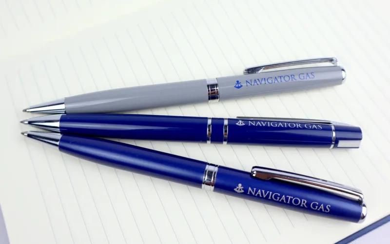 Three pens branded with 