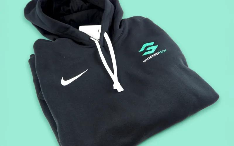 Custom embroidered Nike hoodie for Sportingtech